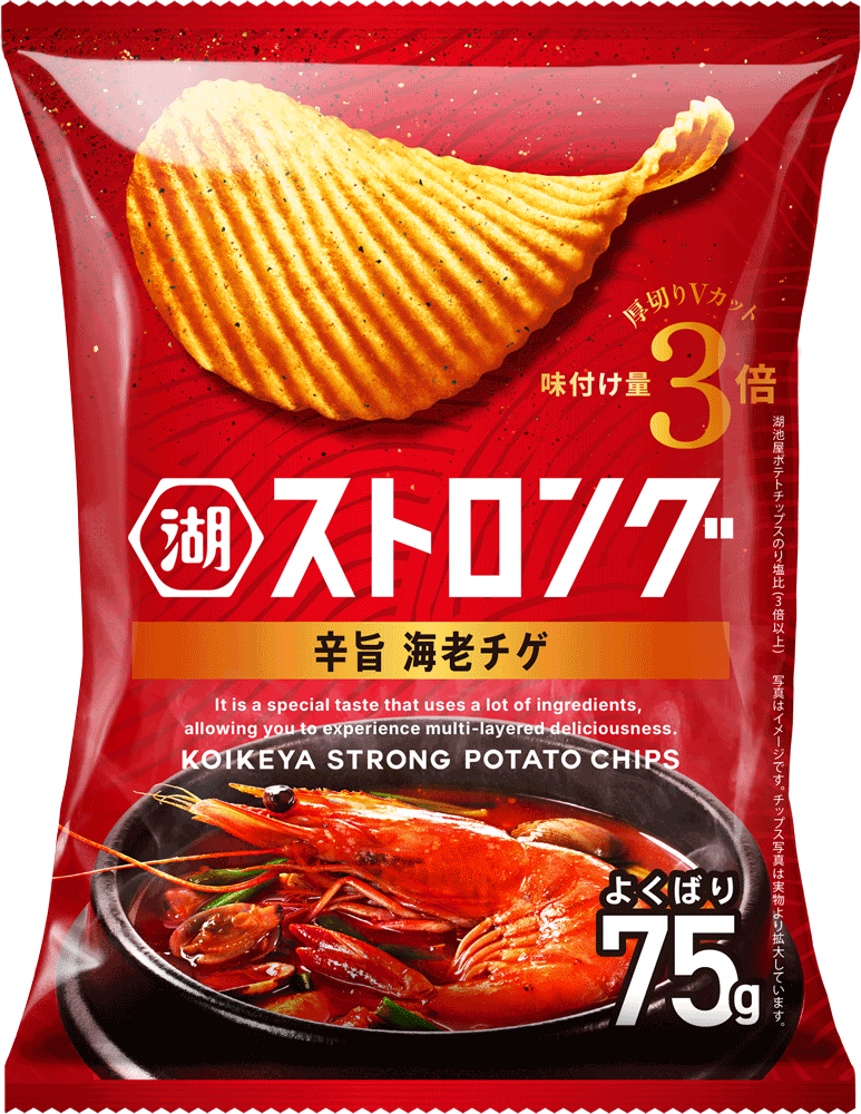 湖池屋ストロング 極旨フライドチキン / 辛旨 海老チゲ」(12月15日発売